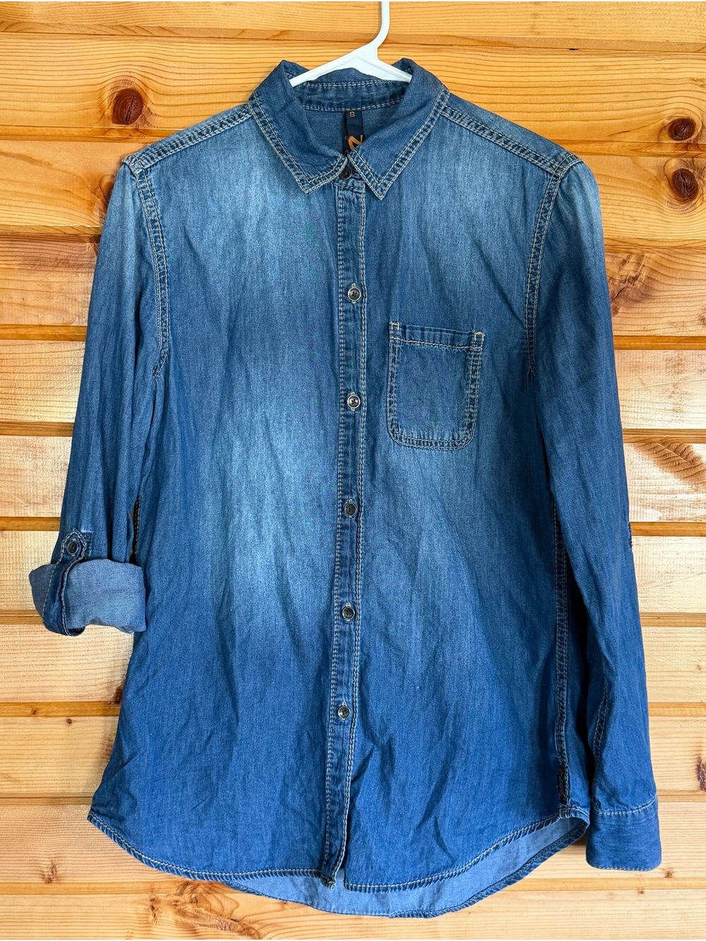 Seven7 Indigo Denim Button-Down Shirt